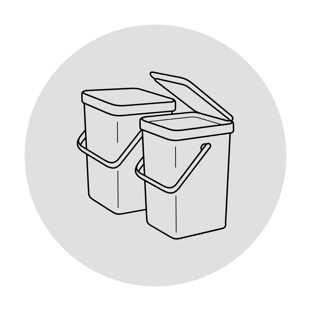 disinfect Bin lids, pedals, and handles using sani-99